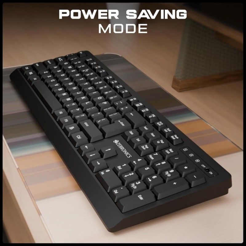 ZEBRONICS Wireless Keyboard ZEB-COMPANION 104 Keys Black