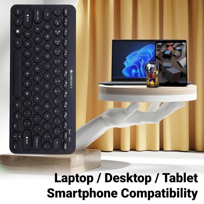 ZEBRONICS Wireless Keyboard Zeb-K4000MW 2.4GHz Black