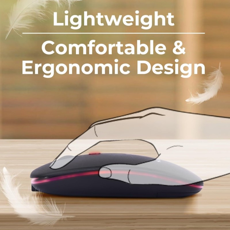ZEBRONICS Wireless Mouse ZEB-BLANC 1600 DPI Rechargeable Black