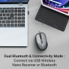 ZEBRONICS Wireless Mouse ZEB-CHARM Dual Mode 1600 DPI Metallic Grey