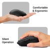 ZEBRONICS Wireless Mouse ZEB-CHARM Dual Mode 1600 DPI Metallic Grey