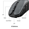 ZEBRONICS Wireless Mouse ZEB-CHARM Dual Mode 1600 DPI Metallic Grey