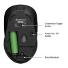 ZEBRONICS Wireless Mouse ZEB-CHARM Dual Mode 1600 DPI Metallic Grey