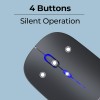 Zebronics Wireless Mouse ZEB Dual Mode 2.4GHz BT 1600 DPI Grey