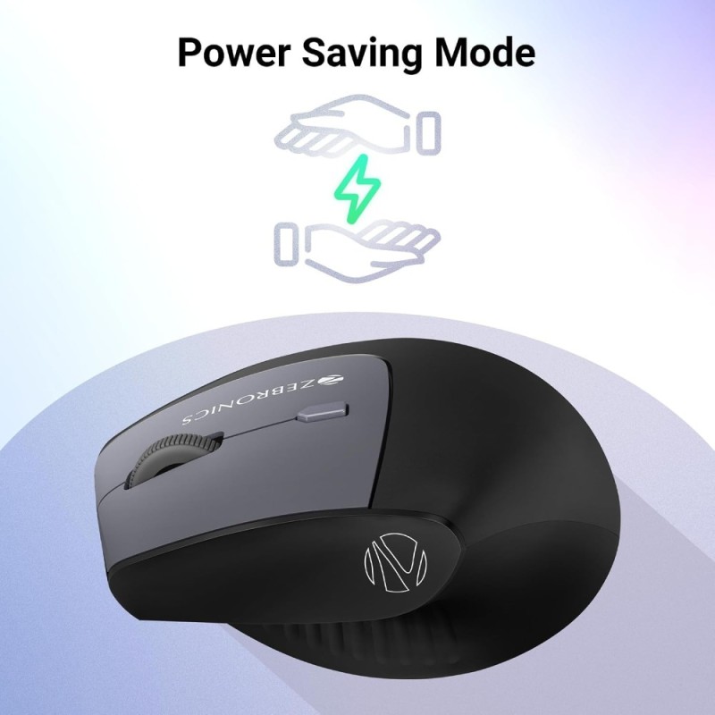 ZEBRONICS Wireless Mouse Zeb-Jaguar V Dual Mode 1600 DPI Black