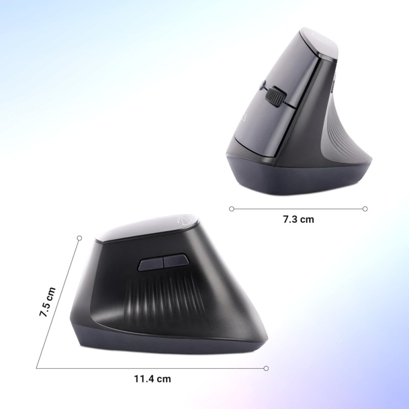 ZEBRONICS Wireless Mouse Zeb-Jaguar V Dual Mode 1600 DPI Black