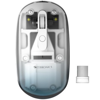 ZEBRONICS Wireless Mouse Zeb-Sheer Pro Up to 1600 DPI Dual Mode Blue