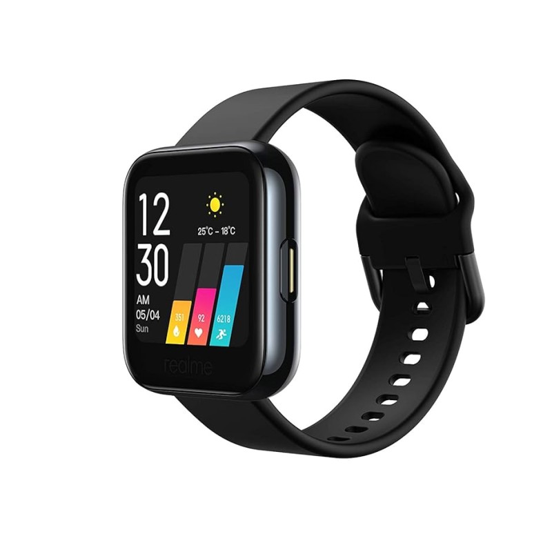 realme Classic Watch 3.56 cm (1.4") Large HD Color Display, Full Touch Screen, SpO2, Continuous Heart Rate Monitor, Black (RMA161)