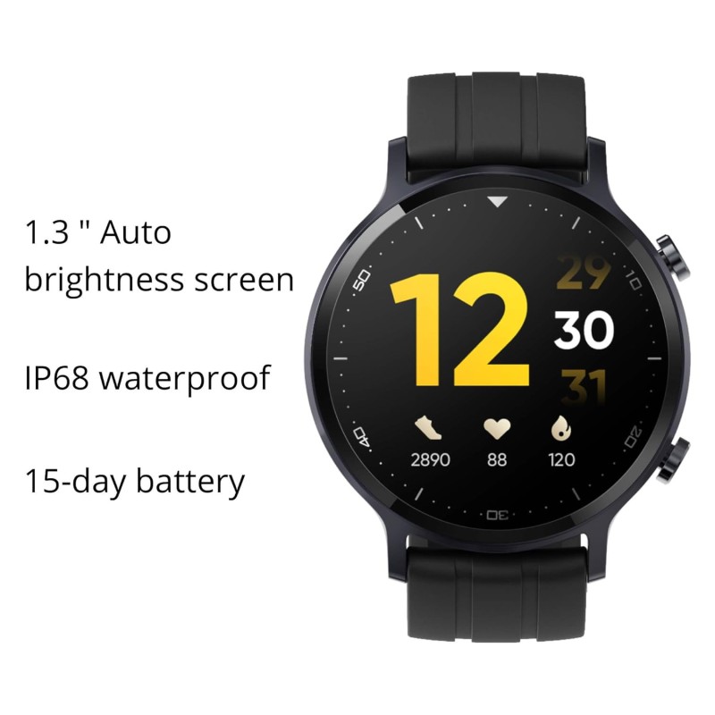 realme Smart Watch S with 3.30 cm (1.3") TFT-LCD Touchscreen, 15 Days Battery Life,Black