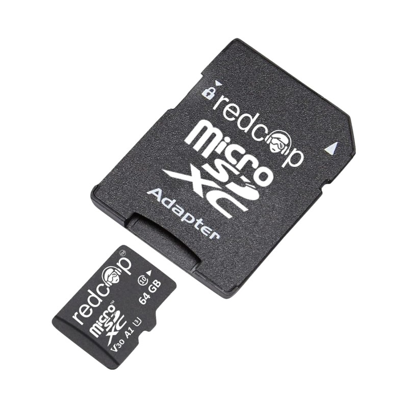 Redcop MicroSDXC Memory Card 64GB with Full Size Adapter – Upto 150MB/s |Class 10 UHS-1 V30 A1