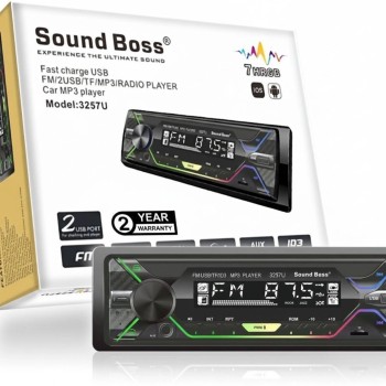 Sound Boss SB-3257U Charge Pro+ DUAL USB/Bluetooth/FM/AUX/SD/UNIV