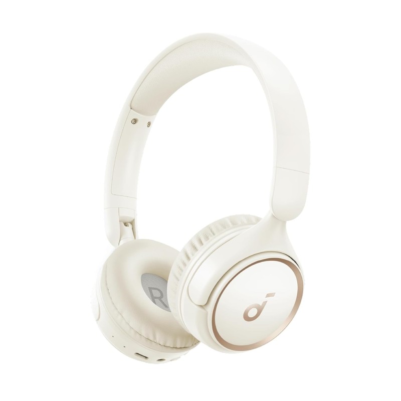 soundcore by Anker H30i Wireless On-Ear Headphones, Foldable Design, Pure Bass, 70H Playtime, Bluetooth 5.3, Lightweight and Comfortable (White)