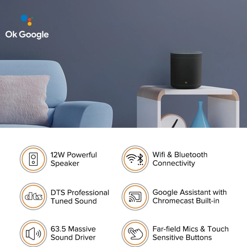 Mi Smart Speaker With Google Assistant (Black)
