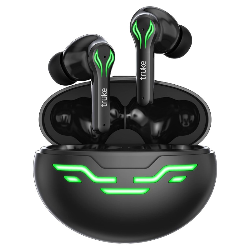 truke BTG 2 Bluetooth Truly Wireless in Ear Earbuds with Microphone Black