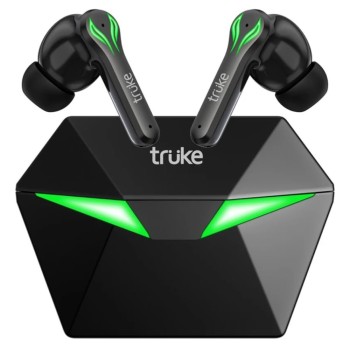 truke Buds BTG 1 True Gaming Earbuds with Environmental Noise Cancellation (ENC) & Quad MEMS Mic for Clear Calls, 13mm Titanium Driver, 48H Playtime, 