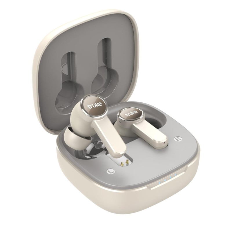 truke [Just Launched Buds Clarity 6 Dual Device Pairing in Ear Earbuds, 6Mic Adv. ENC, 80H Playtime