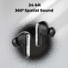 truke New Launch Mega 7 True Wireless in-Ear Earbuds w/ 24-Bit 360 Spatial Audio, 60H Playtime & Fast Charging Buds (Coal Black)