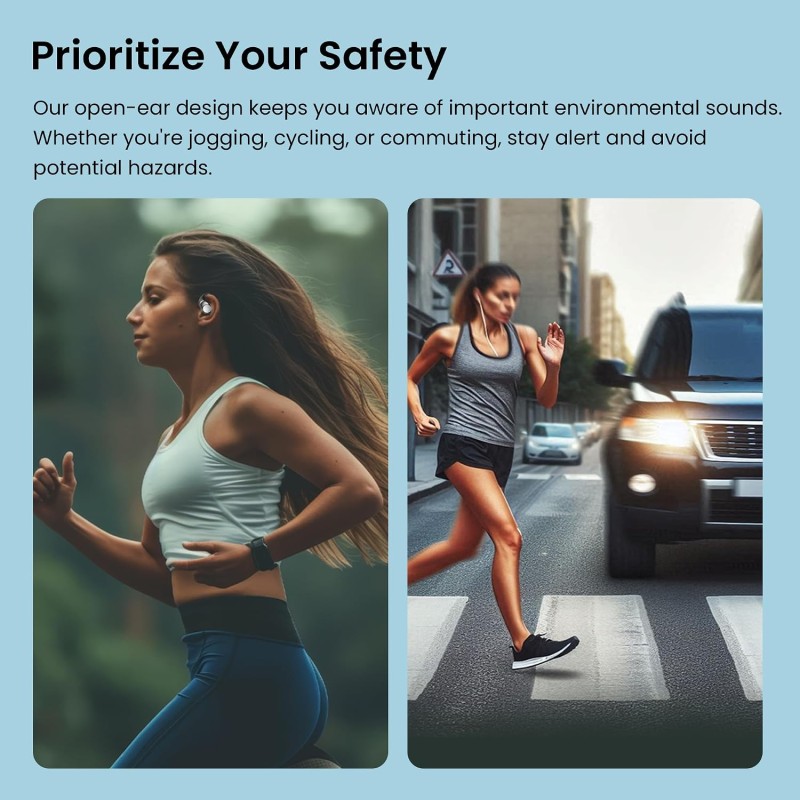 truke Newly Launched Buds Freedom Open Ear Wireless Earbuds with PureVoice™ Technology (Sunset Black)