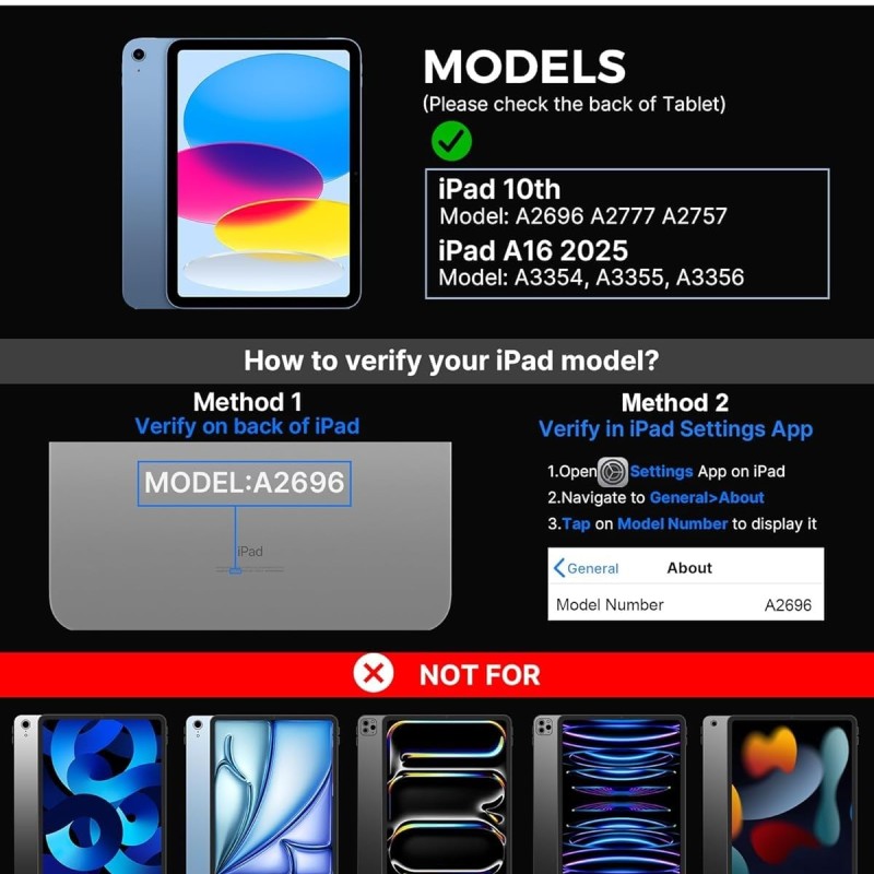 typecase Edge Magic Style Keyboard Case for iPad 11th (A16,2025) & iPad 10th Gen with Gesture Touchpad & 11-Colors Backlit, Floating Cantilever Stand, Pencil Holder-Black25 (Not fit Air 11/Pro 11)