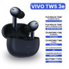 vivo TWS 3e True Wireless Earbuds | Bluetooth 5.3, AI Noise Cancellation, 42H Battery, 88ms Low Latency, Dual Device Pairing, IP54 Splash Resistant – (Dark Indigo)
