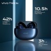 vivo TWS 3e True Wireless Earbuds | Bluetooth 5.3, AI Noise Cancellation, 42H Battery, 88ms Low Latency, Dual Device Pairing, IP54 Splash Resistant – (Dark Indigo)